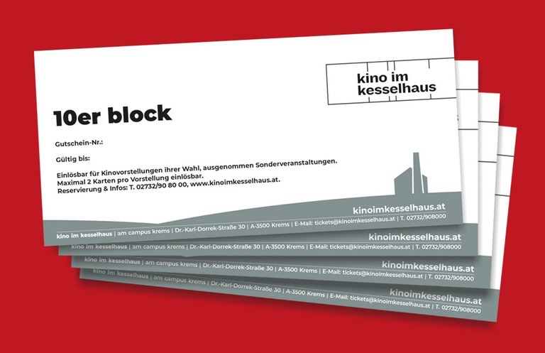 10 Tickets zum Vorteilspreis – das perfekte Geschenk für alle Filmliebhaber (Es sind jeweils max. 2 Tickets pro Film einlösbar).